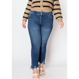 Artemis Vintage PLUS SIZE HIGH RISE STRETCH DOUBLE WAIST BAND STRAIGHT JEANS